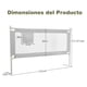 thumbnail image 3 of Costway Riel de Cama para Niños Barandilla de Seguridad para Cama con Bolsillo Lateral y Altura Ajustable 72,5-101,5 cm, 3 of 10