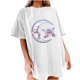 thumbnail image 2 of ICHUANYI Clearance Women's Vintage Sun And Printed Pattern Casual Short Sleeve Tops Blouse(White, M) ICHUANYI WER2023081509958, 2 of 8