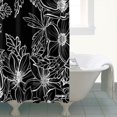 thumbnail image 4 of Waterproof Beautiful Colorful Floral Shower Curtain 72x72 Inch Boho Style Polyester Unique Shower Curtain for Bathroom Hotel Home Decor with 12 Plastic Hooks, 4 of 5