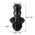 thumbnail image 4 of Coche Combustible Línea Conexión 8AN Macho Abocinado a 1/2" Manguera Barb AdaptadorNegro, 4 of 7