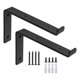 thumbnail image 5 of Soportes de estante de pared de Metal, soporte de estante flotante multiusos engrosado, soportes de estante para dormitorio, comedor y baño, 2 uds. 12 pulgadas, 5 of 8