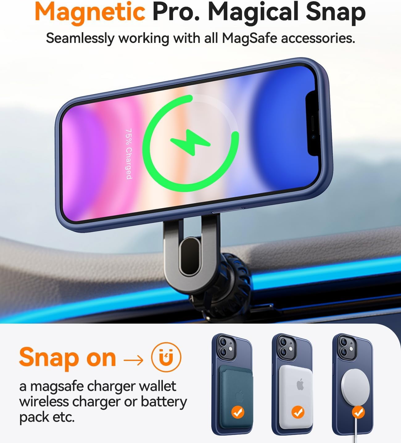 Entronix Magnetic Protective Back Cover Case for iPhone 11, Matte, Wireless Charging Compatible