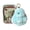 Lake Blue, variant on Bunny Keychain with Tin, Cute Rabbit Fur Handmade Soft Plush Keychain for Easter Gifts, Bags and Keys