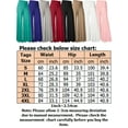 thumbnail image 2 of Avamo Women Loungewear Elastic Waisted Harem Pants Wide Leg Bottoms Yoga Loose Activewear Baggy Solid Color Trousers Pink 3XL, 2 of 2