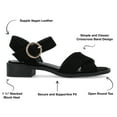 thumbnail image 3 of Journee Collection Womens Cressida Crisscross Strap Stacked Heel Sandals, 3 of 3