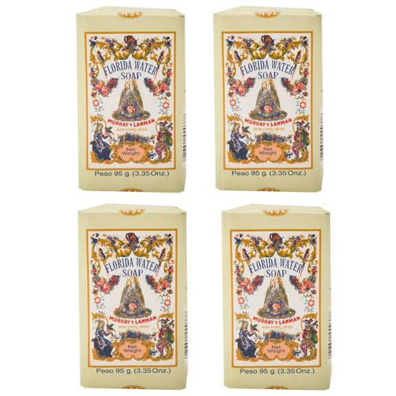 4 Bars of Personal & Spiritual Famous Murray & Lanman Florida Water Bar Soap: 3.35 oz