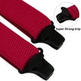 thumbnail image 2 of Buyless Fashion Heavy Duty Suspenders for Men - 48" Adjustable Straps 1 1/2" - X Back with Black Plastic Clips - 5147-Red, 2 of 7