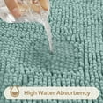 thumbnail image 4 of 3 Pieces Bathroom Rugs, Ultra Soft Non Slip Absorbent Chenille Toilet Bath Mat Set (Eggshell Blue), 4 of 6