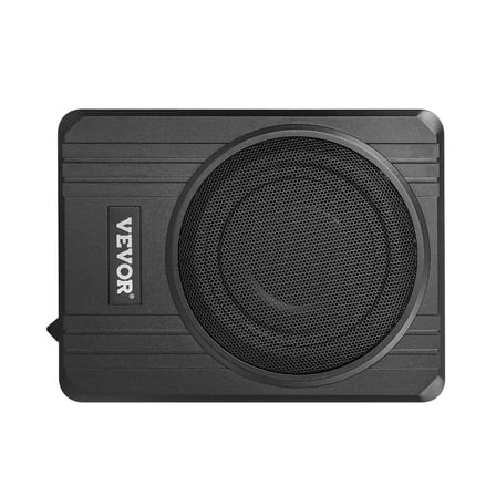 8" 400W Under Seat Slim Powered Car/Truck Subwoofer System with Built-in Amplifier - Bass Boost for Enhanced Audio