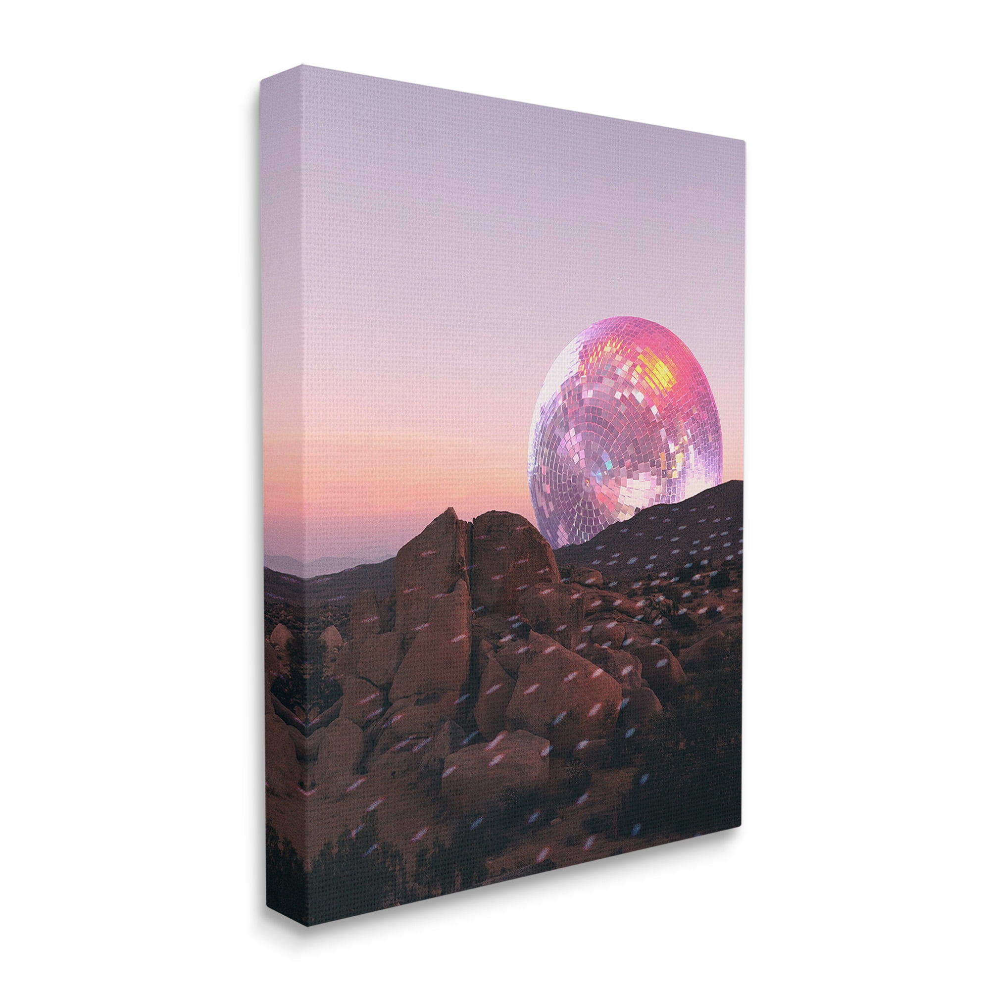 Stupell Industries Surreal Disco Landscape Landscape Painting Gallery Wrapped Canvas Art Print Wall Art, 30 x 40
