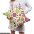 thumbnail image 4 of Fruits Fabric by the Yard, Summer Fruits Pattern with Pears Figs Strawberries and Kiwi Exotic Arrangement, Upholstery Fabric for Dining Chairs Home Decor Accents, Multicolor by Ambesonne, 4 of 4