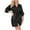Black, variant on ZZwxWA Bath Robe for Women Sexy Short Robes Lounge Silk Robes Sherpa Shower Spa House Robe Fast Dry Soft Solid Pajamas