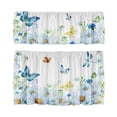 thumbnail image 2 of Wildflower Butterfly Vertical Watercolor Kitchen Curtain,Short Panel Window Valance for Sink,Breakfast Nook,Home Decor, 2 of 5