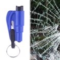 thumbnail image 1 of Martillo De Emergencia Martillo de seguridad, interruptor de ventana de escape de emergencia para coche con llavero (azul), 1 of 6