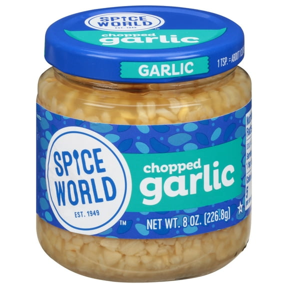 Spice World Chopped Garlic, 8oz Jar