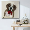 thumbnail image 6 of St Bernard and Christmas Hat- Gallery Wrapped Canvas, 6 of 9