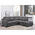 thumbnail image 1 of Soft Grey Right Handed Chaise Sleeper with Ottoman, 1 of 2