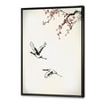 thumbnail image 3 of Designart 'Flying Two Sweet Winter Birds' Traditional Framed Canvas Wall Art Print, 3 of 5