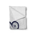 thumbnail image 2 of Movie Theater Soft Flannel Fleece Throw Blanket, Hand Drawn Sketch of a Video Projector in Blue Tones Cinema, Cozy Plush for Indoor and Outdoor Use, 50" x 60", Violet Blue Grey, by Ambesonne, 2 of 5