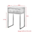 thumbnail image 7 of Nicole Miller Jaheim Faux Shagreen End Table with 1 Drawer, Grey/Gold, Sturdy Home Living, 7 of 7