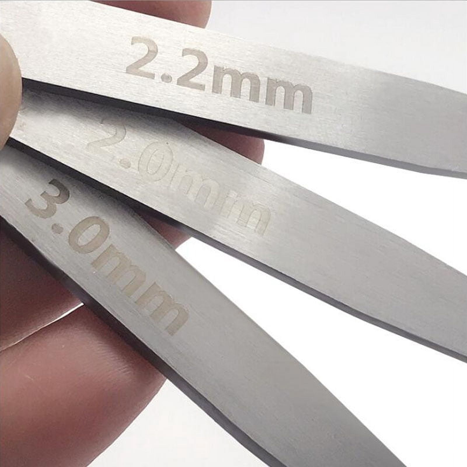 2mm 2.2mm 3.0mm Feeler Gauge 3 Blade Valve Thickness Gap Feeler Gauge Metric Measurement Adjustment Ruler Steel Measuring Tool ,Easy to Use