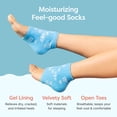 thumbnail image 3 of ZenToes Moisturizing Sleep Socks with Vitamin E, Olive Oil and Jojoba Seed Oil to Soften and Hydrate Dry Cracked Heels (Snowflakes, Regular), 3 of 9