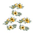 thumbnail image 1 of Guirnalda artificial con arco de boda decorativo hecho a mano, corona de rosas para cenador 3 amarillo, 1 of 9