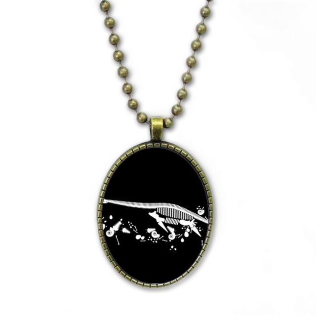 Hueso de dinosaurio fosil pequeño Collar Colgante de cadena vintage Colección de joyas colgantes Unbranded M