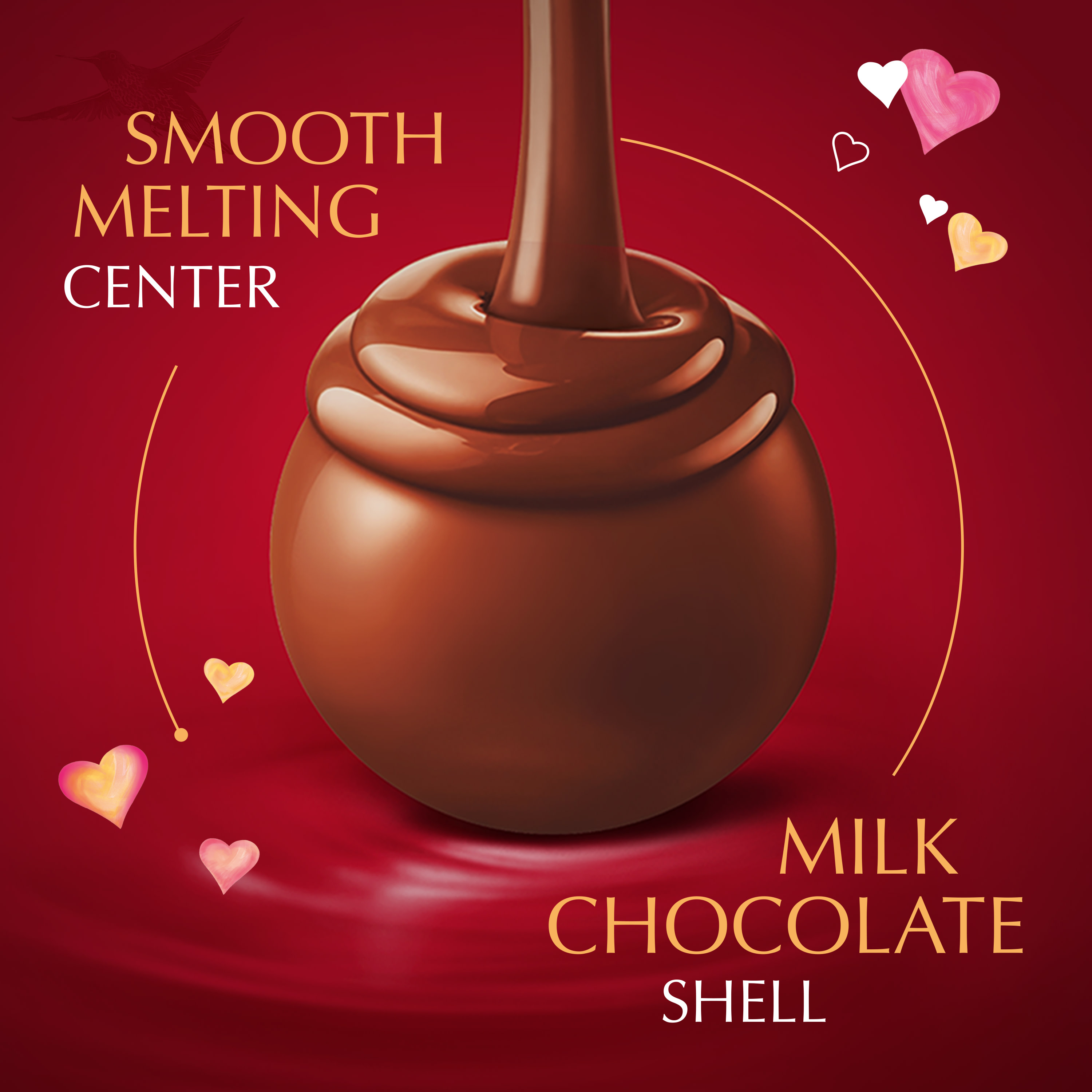 Lindt Lindor Valentine's Milk Chocolate Candy Truffles Mini Bag, 0.8 oz. - image 2 of 11