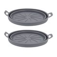 thumbnail image 4 of Fryer Silicone Pot, Fryer Silicone Basket Replacement Parts 2 PCS Dishwasher Safe With Handle For Cooking Blue,Grey,Red, 4 of 8