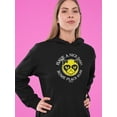 thumbnail image 2 of Grumpy Cat Face In Yellow Hoodie Women -T-Line Designs, Female XX-Large, 2 of 4