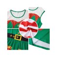 thumbnail image 4 of Lucakuins Vestido de mujer, vestido midi de encaje sin mangas con cuello redondo y estampado de estilo navideño para fiesta navideña Lucakuins  moda, 4 of 9
