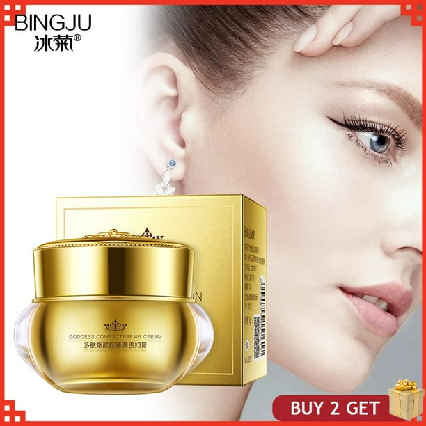 Bing Ju-crema facial blanqueadora para mujer, crema hidratante con nicotinamida, iluminadora, correctora perezosa, cosmética, 8g Fivean unisex
