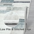 thumbnail image 3 of Aoile 5x7 Area Rug Washable Rug, Soft Abstract Checkered Rug for Bedroom, Non Slip Stain Resistant Throw Carpet, Grey, 3 of 7