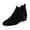 Black, variant on Ankle Boots for women Casual Cut Out Slip On Low Heel Short Chunky Stacked Heel Perforated Side V Cut Western Booties Cutout Shoes