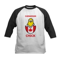 CafePress - Canadian Chick Kids Baseball Jersey - Kids Cotton Baseball Jersey, 3/4 Sleeve Shirt