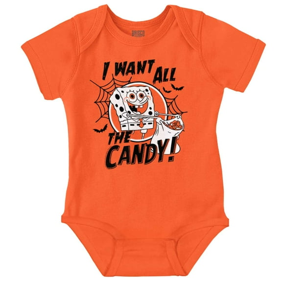 SpongeBob Halloween All The Candy Romper Boys or Girls Infant Baby Brisco Brands NB