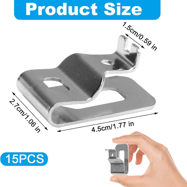 15PCS Ceinture Clips de Support de Perceuse Clips d'Outil Crochet Kit pour Outils Électriques 20V N268241, DCD980, DCD985, DCD980L2, DCD985L2