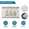 thumbnail image 6 of Easter Placemats Set of 8, Vintage Farmhouse Gnomes Bunny Colorful Eggs Flower Placemats for Dining Table, Place Mats for Kitchen Tabletop, Waterproof Wipeable Dining Table Mats Set, 6 of 9