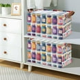 thumbnail image 2 of Yayeee Foldable Storage Basket for Shelves with Handles Set of 2 Waterproof Cloth Bins, Blue Jam Jars, 2 of 7