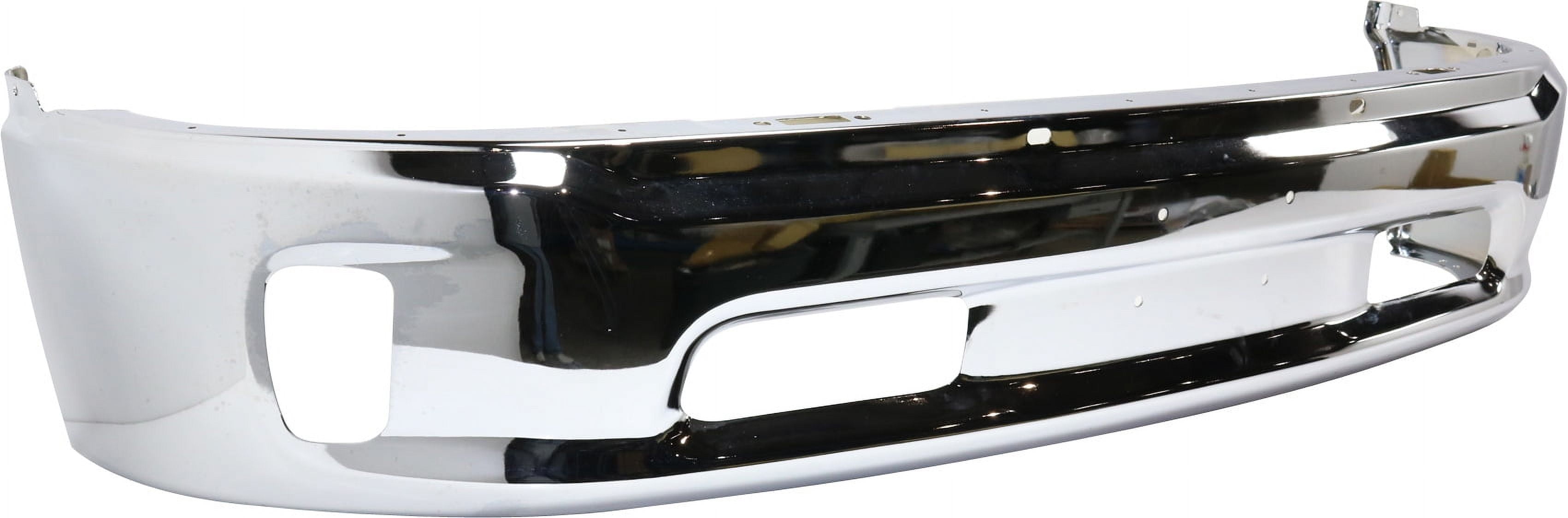 FRONT BUMPER Compatible with RAM 1500 P/U 2013-2018 Lower Chrome 2 Piece with Fog Light Holes All Cab Types