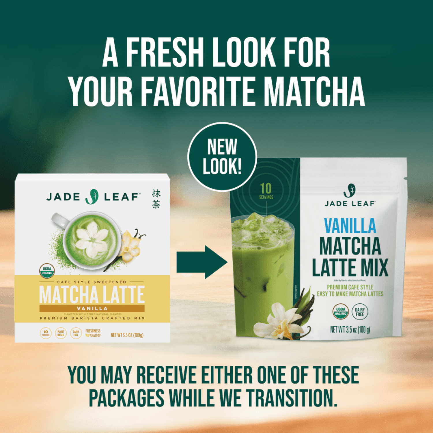 (8 pack) Jade Leaf Cafe Style Organic Vanilla Matcha Latte Mix, 2.5oz Powdered Tea