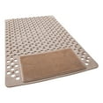 thumbnail image 2 of Littleplum Non Slip Square Shower Mat with Suction Cups and Drain Holes Machine Washable PVC Bath Mat 26x16 Inches Anti Slip Bathroom Rug for Shower and Bathtub,1 Pcs，Khaki, 2 of 6