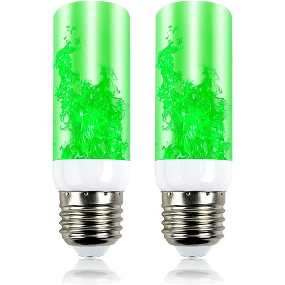 LNKOO 2 Pack LED Flame Effect Light Bulbs, 3 Mode Fire Flickering Decorations, E27 Base 3W Upside Down Simulated Flicker Lamp for Christmas Halloween Party
