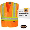 thumbnail image 7 of Pioneer Hi Vis Reflective Adjustable Safety Vest for Men & Women For Traffic & Construction - ID & Phone Pockets - Orange, 7 of 7