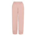 thumbnail image 4 of TYGHBN Women Pant Waist Crop Loose Colour Pure and Pants Harem Linen Elastic with Pocket Women Casual Pants Women Summer Pants Casual Summer Work Pants for Women Drawstring Sweatpants Women Casual, 4 of 4