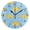 Black, variant on Yellow Fishes Small Bubbles Round Wall Clock Silent Analog Battery Operated Black Pointer Home Decor 9.84" Diameter