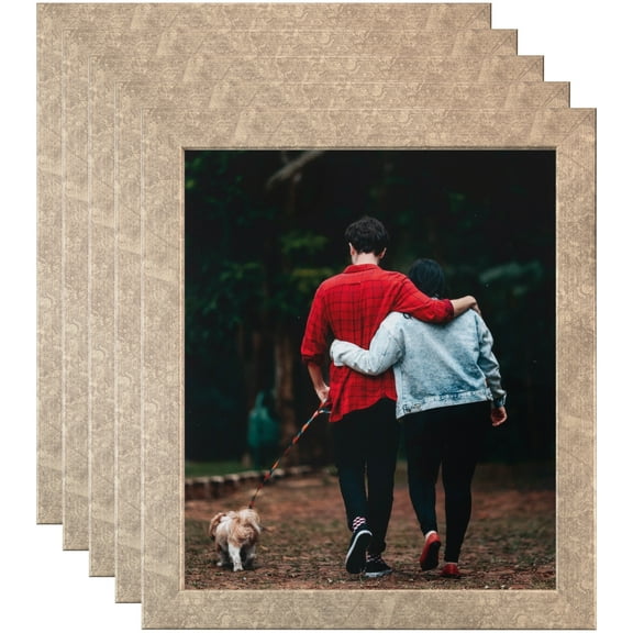ArtToFrames 8" x 14" Silver Picture Frame, 8.5x14 inch Silver MDF Poster Frame (WOM-4642), 5 Pack
