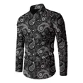 thumbnail image 2 of Camisa Casual De Manga Larga Estampada Para Hombres Moda, 2 of 5