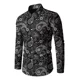 thumbnail image 2 of Camisa Casual De Manga Larga Estampada Para Hombres Moda, 2 of 5
